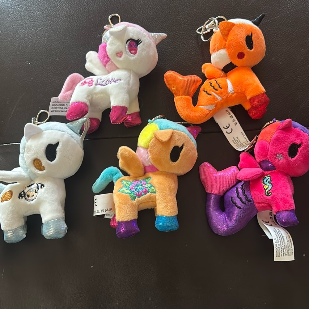 Tokidoki plush keychains